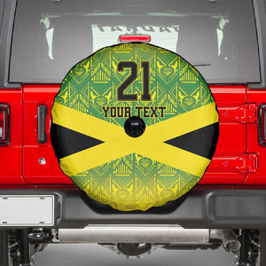 Afro-Jamaicans Custom Spare Tire Cover Reggae Boyz With Traditional Pattern