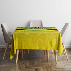 Afro-Jamaicans Custom Tablecloth Reggae Boyz With Traditional Pattern