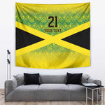 Afro-Jamaicans Custom Tapestry Reggae Boyz With Traditional Pattern