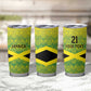 Afro-Jamaicans Custom Tumbler Cup Reggae Boyz With Traditional Pattern