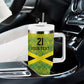Afro-Jamaicans Custom Tumbler With Handle Reggae Boyz With Traditional Pattern
