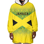 Afro-Jamaicans Custom Wearable Blanket Hoodie Reggae Boyz With Traditional Pattern