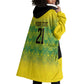 Afro-Jamaicans Custom Wearable Blanket Hoodie Reggae Boyz With Traditional Pattern