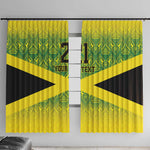 Afro-Jamaicans Custom Window Curtain Reggae Boyz With Traditional Pattern