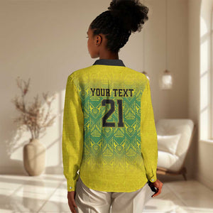 Afro-Jamaicans Custom Women Casual Shirt Reggae Boyz With Traditional Pattern LT9