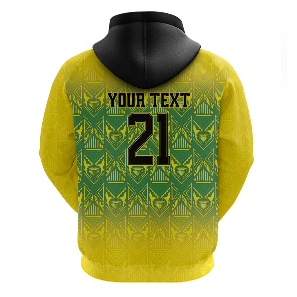 Afro-Jamaicans Custom Zip Hoodie Reggae Boyz With Traditional Pattern