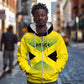Afro-Jamaicans Custom Zip Hoodie Reggae Boyz With Traditional Pattern