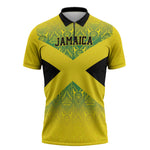 Afro-Jamaicans Custom Zipper Polo Shirt Reggae Boyz With Traditional Pattern