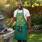 Afro-Jamaicans Tribal Custom Football Apron Green Style