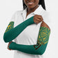 Afro-Jamaicans Tribal Custom Football Arm Sleeves Green Style