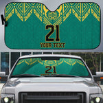 Afro-Jamaicans Tribal Custom Football Auto Sun Shade Green Style