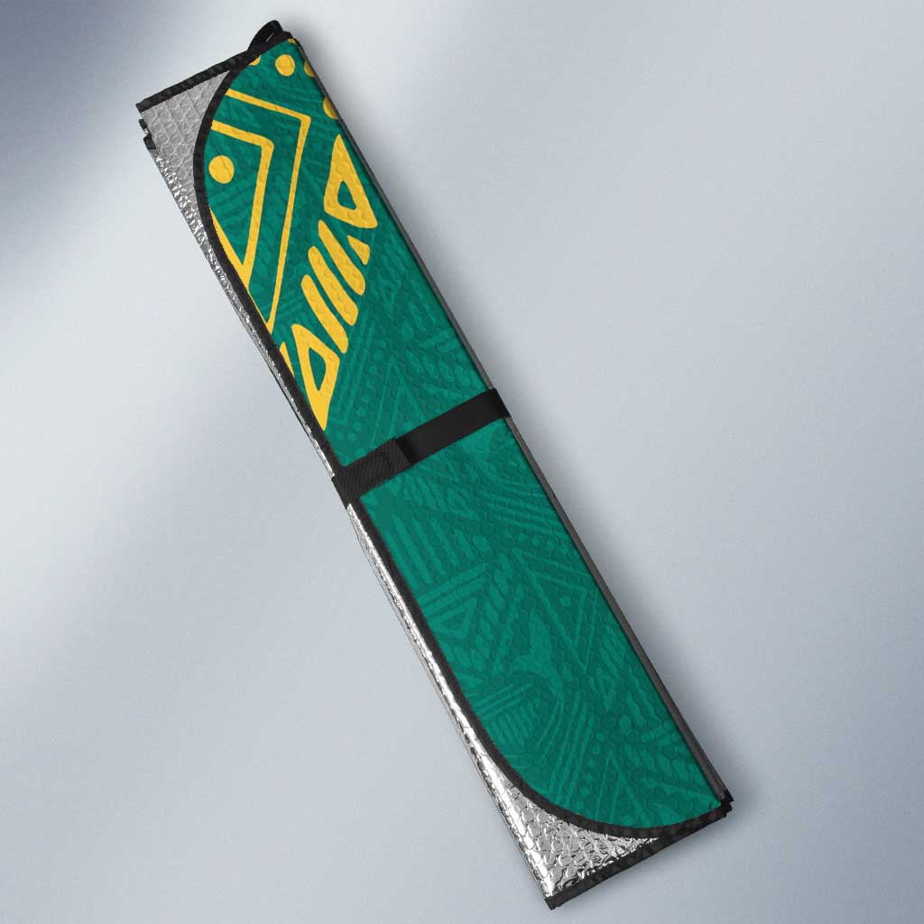 Afro-Jamaicans Tribal Custom Football Auto Sun Shade Green Style