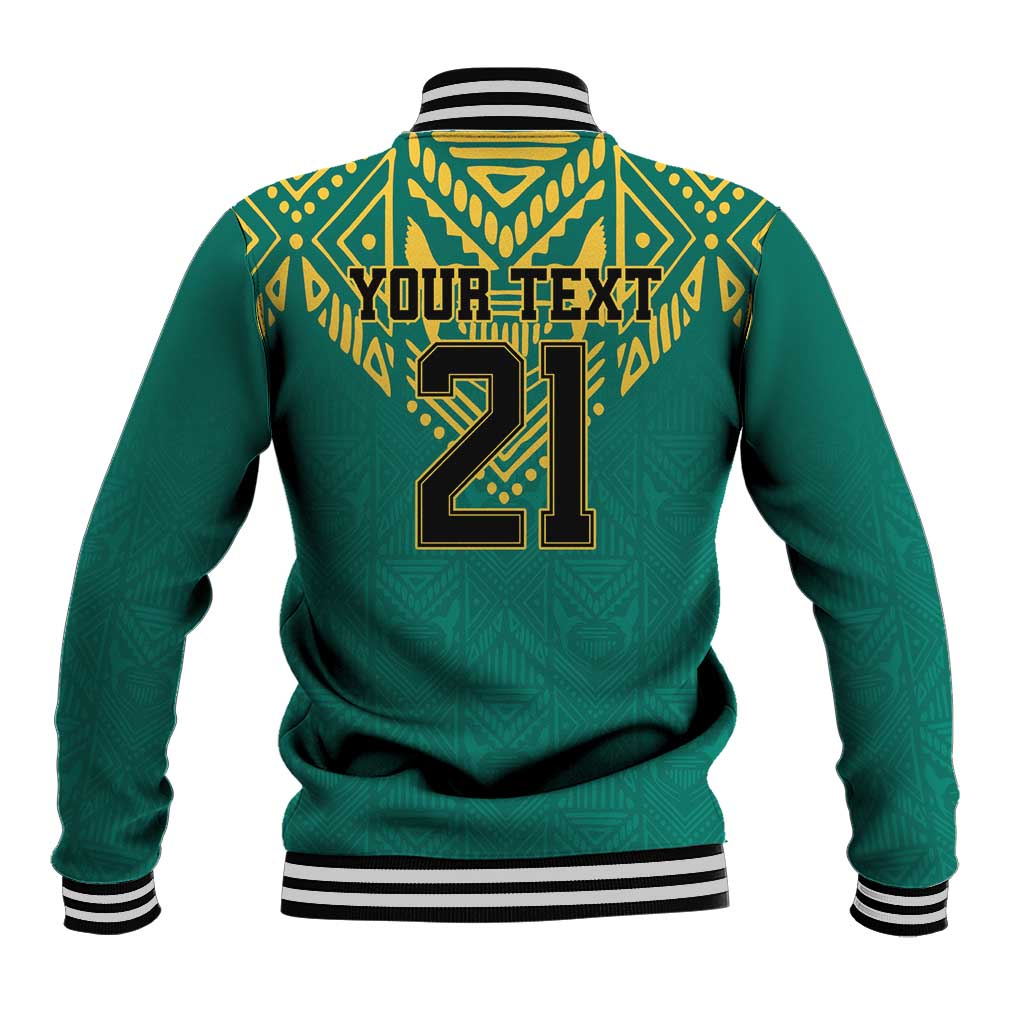 Afro-Jamaicans Tribal Custom Football Baseball Jacket Green Style