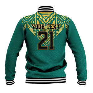 Afro-Jamaicans Tribal Custom Football Baseball Jacket Green Style