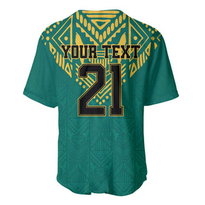 Afro-Jamaicans Tribal Custom Football Baseball Jersey Green Style