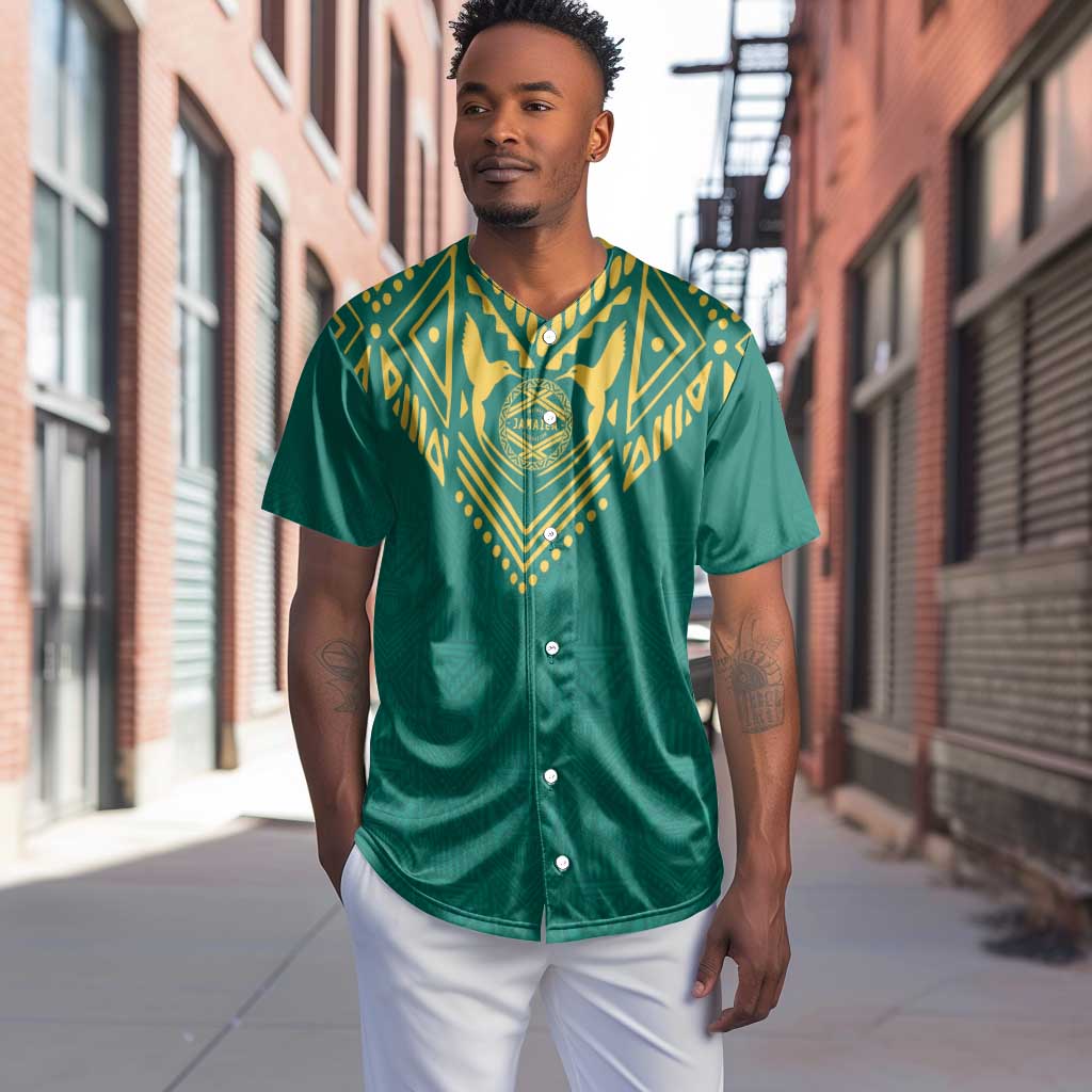 Afro-Jamaicans Tribal Custom Football Baseball Jersey Green Style