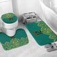 Afro-Jamaicans Tribal Custom Football Bathroom Set Green Style