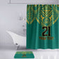 Afro-Jamaicans Tribal Custom Football Bathroom Set Green Style