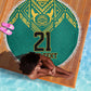 Afro-Jamaicans Tribal Custom Football Beach Blanket Green Style