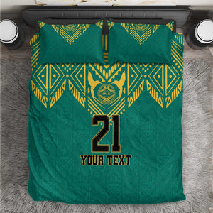 Afro-Jamaicans Tribal Custom Football Bedding Set Green Style