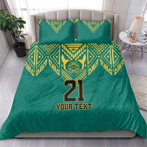 Afro-Jamaicans Tribal Custom Football Bedding Set Green Style