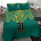 Afro-Jamaicans Tribal Custom Football Bedding Set Green Style