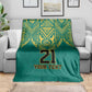 Afro-Jamaicans Tribal Custom Football Blanket Green Style