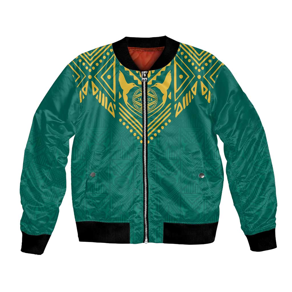 Afro-Jamaicans Tribal Custom Football Bomber Jacket Green Style