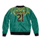 Afro-Jamaicans Tribal Custom Football Bomber Jacket Green Style