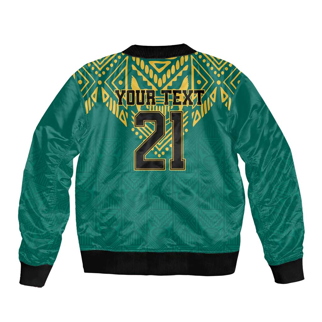 Afro-Jamaicans Tribal Custom Football Bomber Jacket Green Style