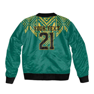 Afro-Jamaicans Tribal Custom Football Bomber Jacket Green Style