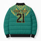 Afro-Jamaicans Tribal Custom Football Bomber Puffer Jacket Green Style