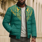 Afro-Jamaicans Tribal Custom Football Bomber Puffer Jacket Green Style