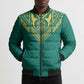 Afro-Jamaicans Tribal Custom Football Bomber Puffer Jacket Green Style