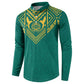 Afro-Jamaicans Tribal Custom Football Button Sweatshirt Green Style