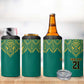 Afro-Jamaicans Tribal Custom Football 4 in 1 Can Cooler Tumbler Green Style