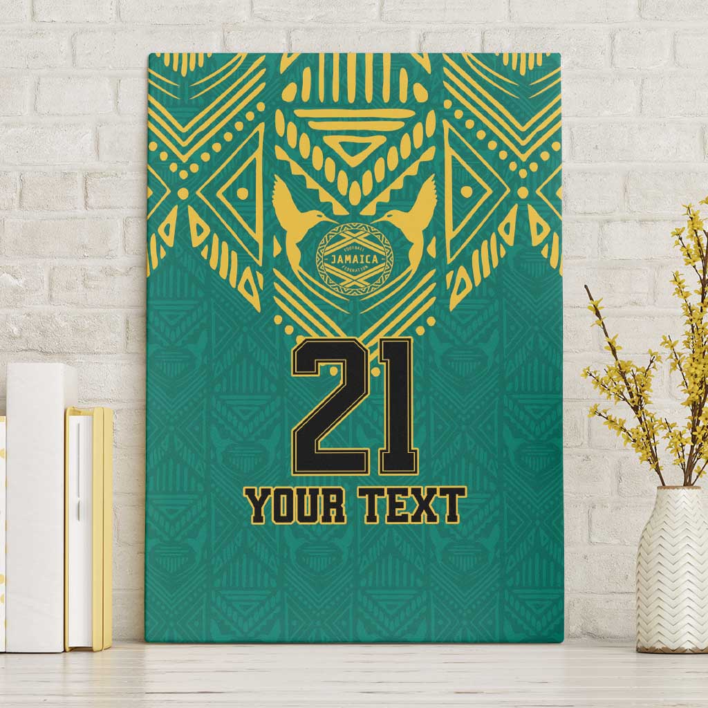 Afro-Jamaicans Tribal Custom Football Canvas Wall Art Green Style