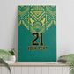 Afro-Jamaicans Tribal Custom Football Canvas Wall Art Green Style