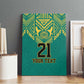 Afro-Jamaicans Tribal Custom Football Canvas Wall Art Green Style