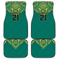 Afro-Jamaicans Tribal Custom Football Car Mats Green Style