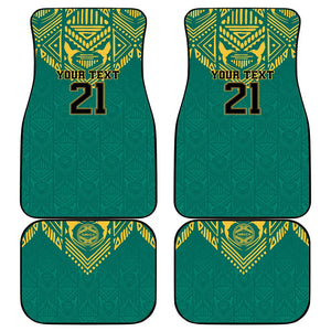 Afro-Jamaicans Tribal Custom Football Car Mats Green Style