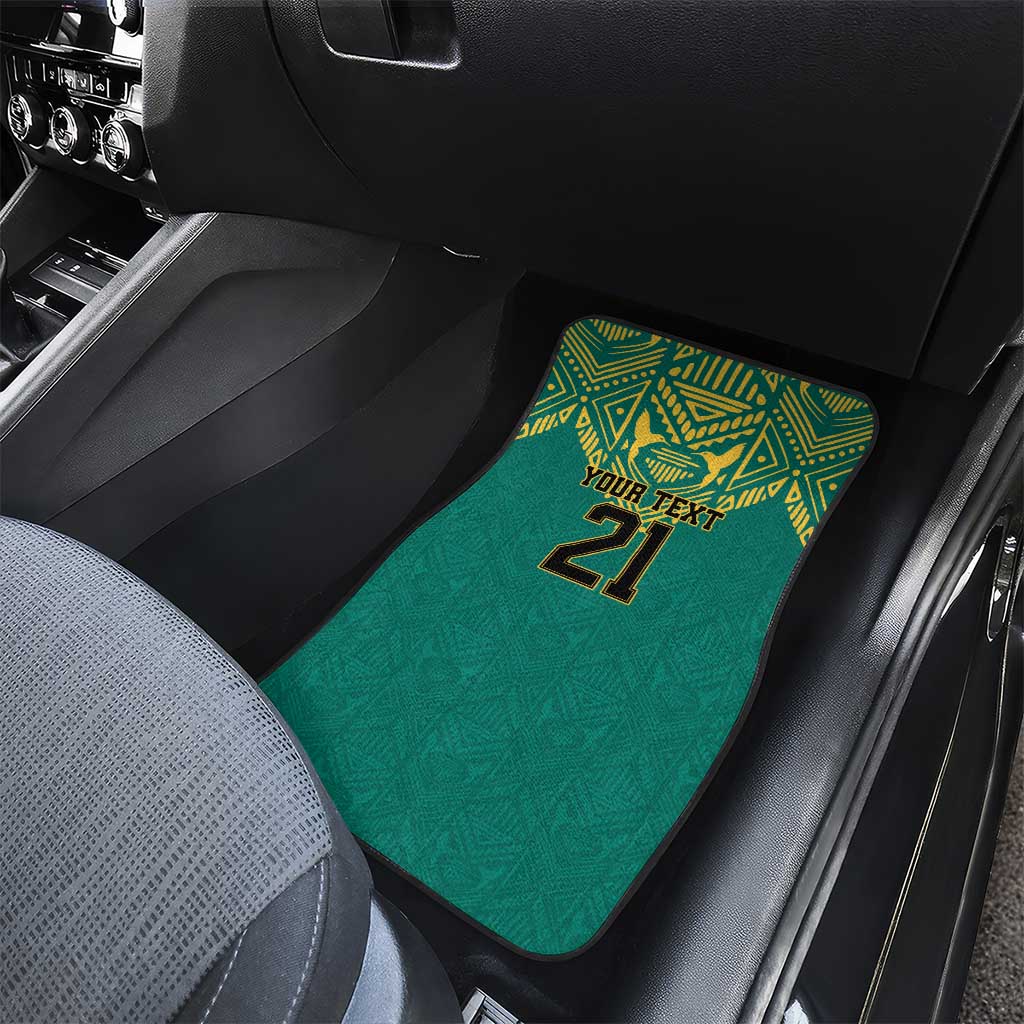 Afro-Jamaicans Tribal Custom Football Car Mats Green Style