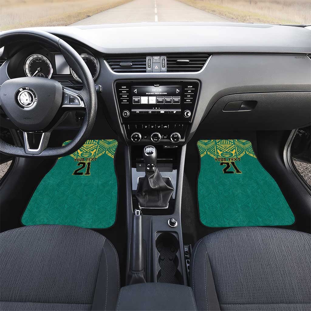 Afro-Jamaicans Tribal Custom Football Car Mats Green Style