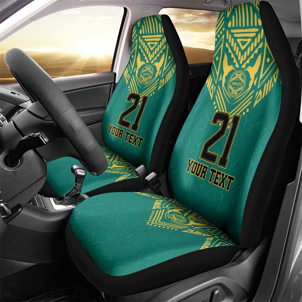 Afro-Jamaicans Tribal Custom Football Car Seat Cover Green Style