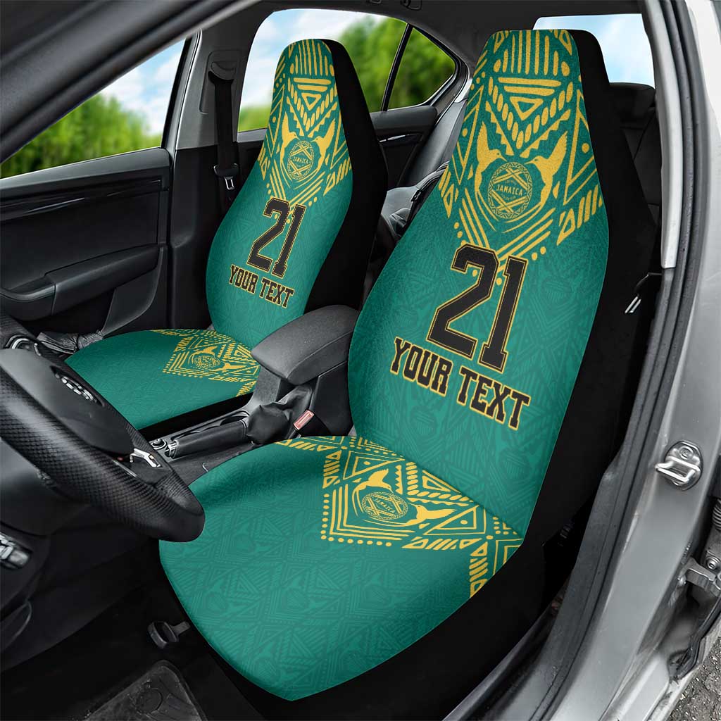Afro-Jamaicans Tribal Custom Football Car Seat Cover Green Style