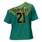 Afro-Jamaicans Tribal Custom Football Cross Shoulder Shirt Green Style