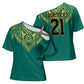 Afro-Jamaicans Tribal Custom Football Cross Shoulder Shirt Green Style