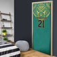 Afro-Jamaicans Tribal Custom Football Door Cover Green Style