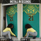 Afro-Jamaicans Tribal Custom Football Door Cover Green Style