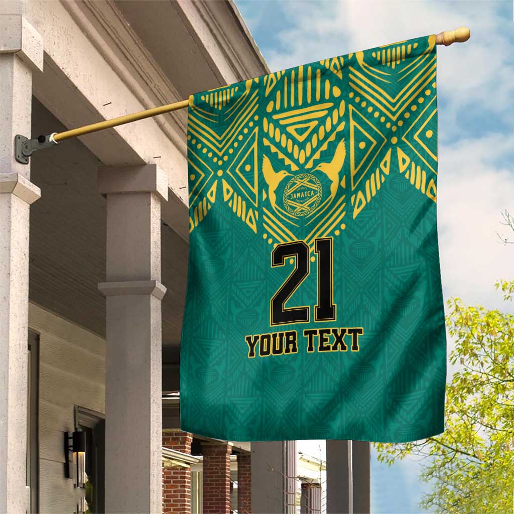 Afro-Jamaicans Tribal Custom Football Garden Flag Green Style